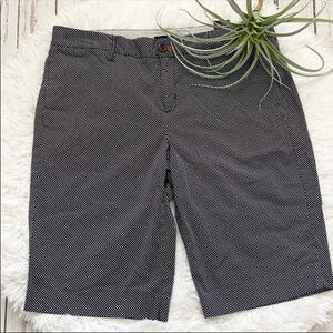 Tommy Hilfiger black polka dot walking shorts size 12